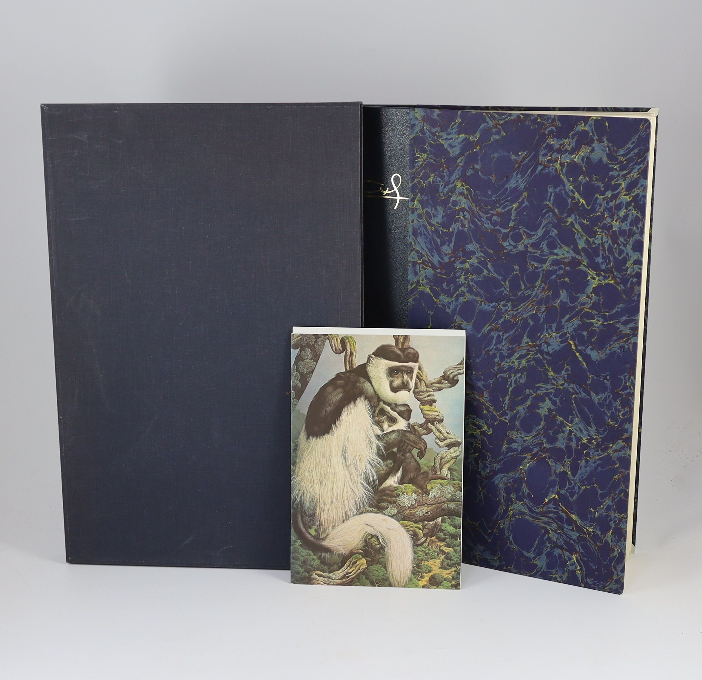 Amuchastegui, Axel - Some Birds and Mamals of Africa, one of 505 signed copies, folio, quarter morocco, illustrated with 14 colour plates by the author, Tryon Gallery, London, 1979, in slip case.